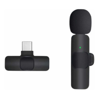Microfone De Lapela Sem Fio Wireless Conexão Tipo-c Microfone De Lapela Sem Fio Wireless Conexão Tipo-c