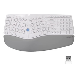 Delux Teclado Ergonómico Inalámbrico Y Bluetooth Gm901d Delux Teclado Ergonómico Inalámbrico Y Bluetooth Gm901d