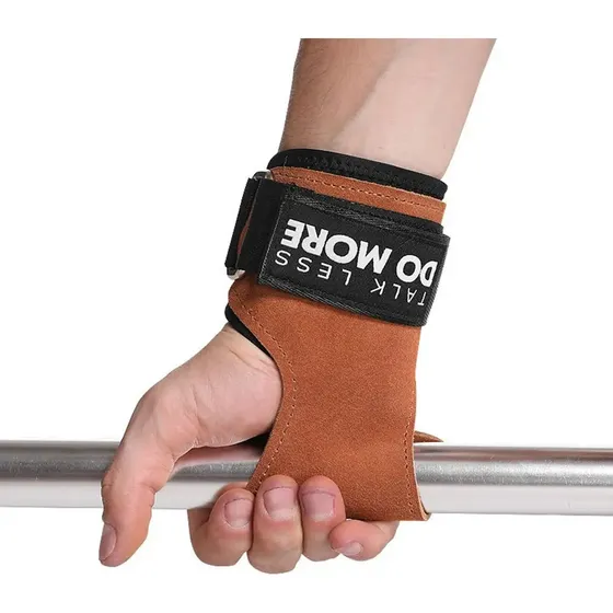 Muñequeras Guantes De Cuero Worx Levantamiento Pesa Gym Negro | Cuotas sin interés