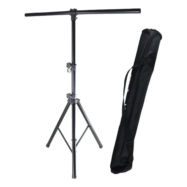 Stand Tripie Pedestal Para Luces Par Led Profesional C/funda Color Negro