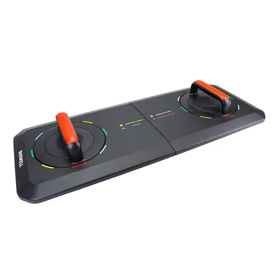Tabla De Flexiones Ajustable 360° Push Up Brazos Abs Fitness Color Negro