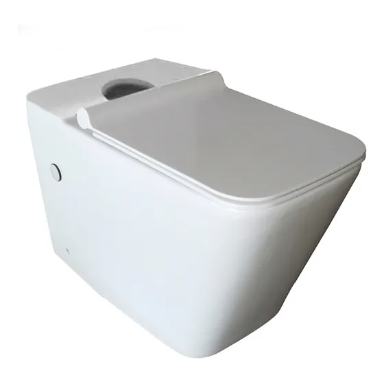 Inodoro Blanco Con Tapa Cierre Suave Para Cisterna Mochila, 