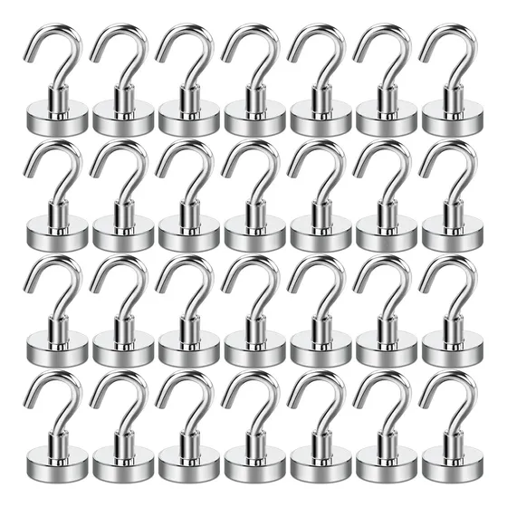 Ganchos Magnéticos 10kg Máximo Imanes De Neodimio Set X 28
