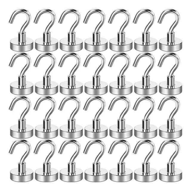Ganchos Magnéticos 10kg Máximo Imanes De Neodimio Set X 28