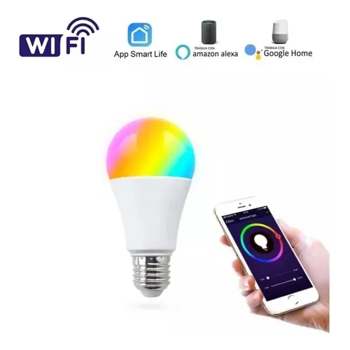 Bombillo Inteligente Led 9w Wifi + Bluetooth, Rgb Smart Life