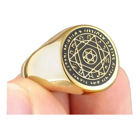 Anel Masculino Constelação Estrela De Davi Aço Inoxidável 