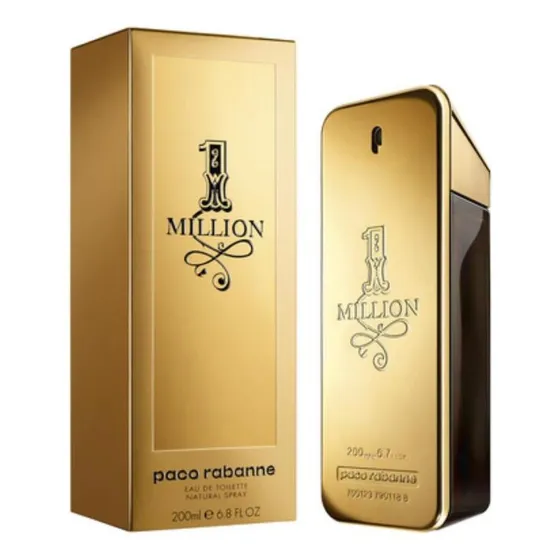 Perfume Masculino 1 Million Edt 200ml Paco Rabanne Original Com Selo Adipec + Brinde