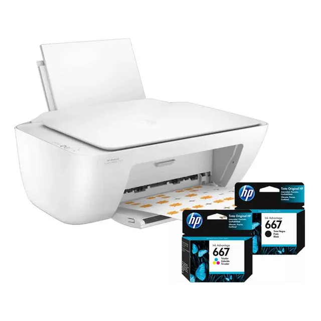 Impresora Hp Deskjet Ink Advan 2374 + Combo De Cartuchos 667