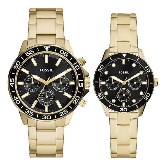 Reloj Fossil Bannon Bq2643set Hombre Y Mujer Original Caja