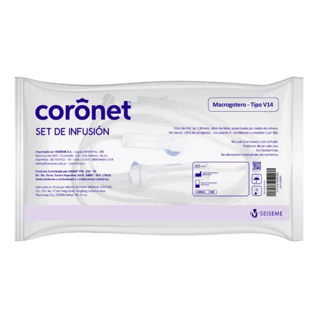 Guia Para Suero V14 Macrogoteo Con Ruedita Libre Latex X 100