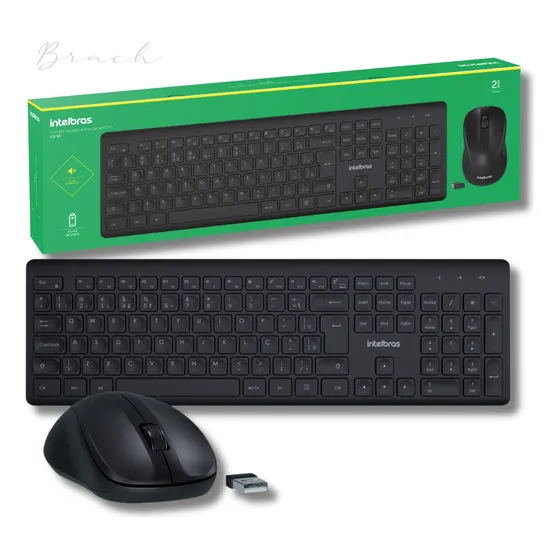 Teclado E Mouse Sem Fio Intelbras Csi 50 1200 Dpi 2.4ghz