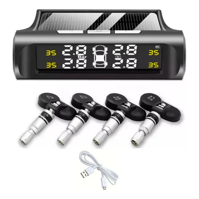 Medidor De Presión De Llanta Solar Interno Sensor Tpms