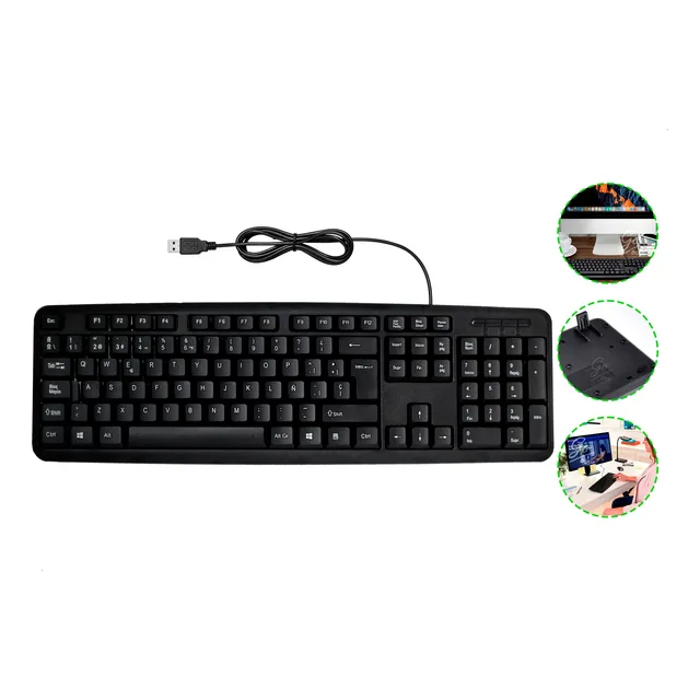 Teclado Conexión Usb Alambrico Para Computador Mesa Portatil