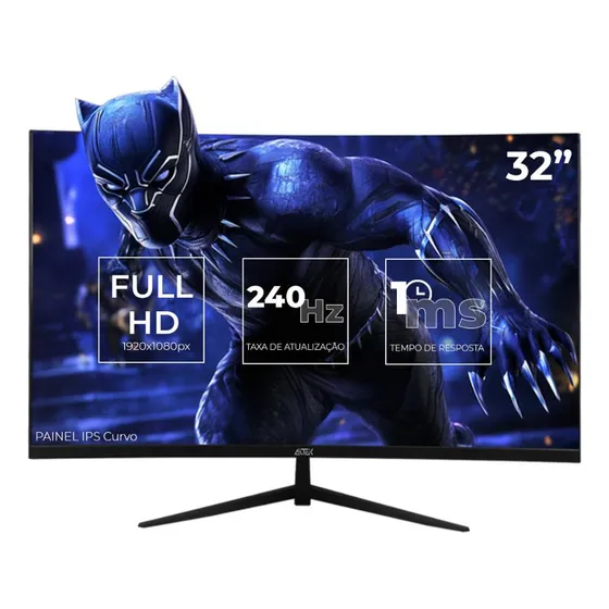 Monitor Gamer Curvo 32 Polegadas Fhd Vesa Hdmi 110/220v Aitek Delta-M3215ac