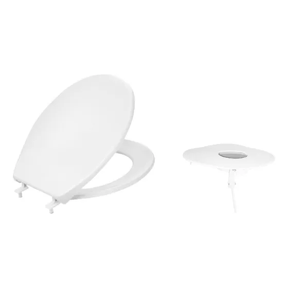 Tapa Happy Más Asiento Sanitario Negro Color Blanco