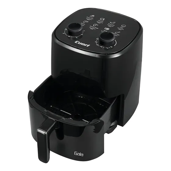 Freidora Sin Aceite De Aire Cuori Gala 1450w 4 Litros  Negro Negro