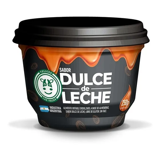 Dulce De Leche De Almendras Felices Las Vacas 250gr (x2uni)