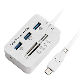 Hub 3.0 Com Leitor De CartĂŁo Sd E Entrada Usb 7 Portas Hub 3.0 Com Leitor De CartĂŁo Sd E Entrada Usb 7 Portas