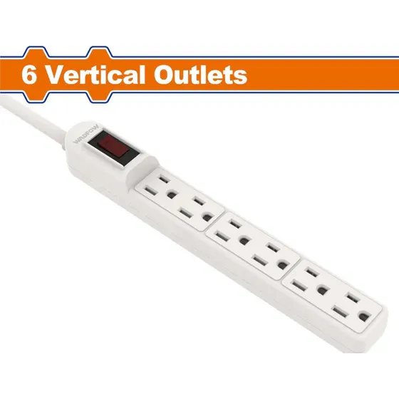 Regleta Cable 14 6 Tomas Corriente 3 Metros De Cable