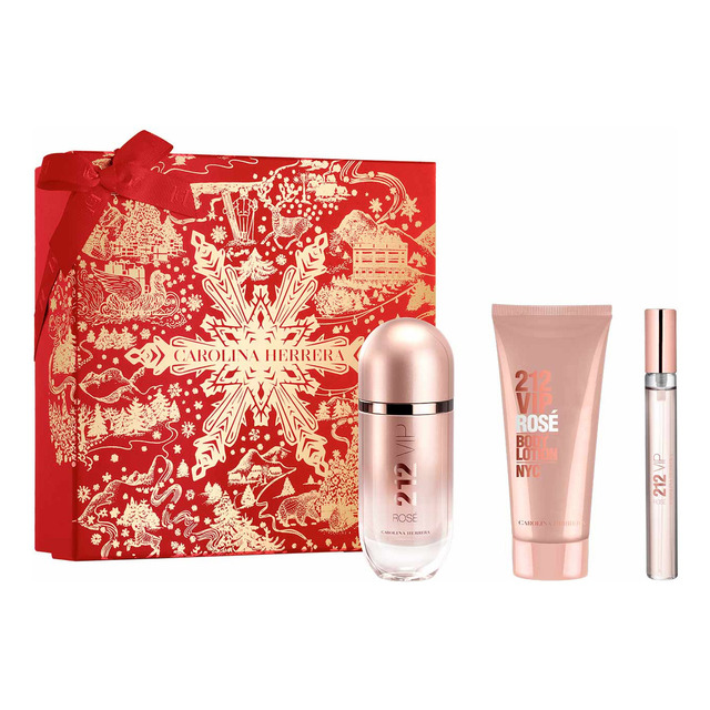 212 Vip Rosé 80ml + Loção 100ml + Perfume De Bolsa 10ml 212 Vip Rosé 80ml + Loção 100ml + Perfume De Bolsa 10ml