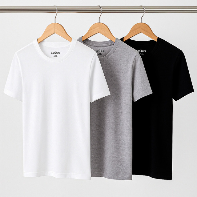 Kit 3 Camisetas Algodão Dia Dia Sandrini Básica Conforto Kit 3 Camisetas Algodão Dia Dia Sandrini Básica Conforto