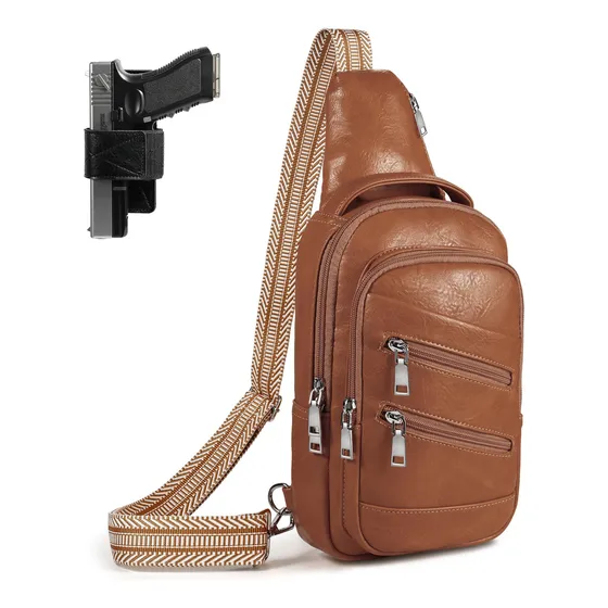 Larkoo Conceal Carry Sling Bag - Virgan Piel Sling B25sr