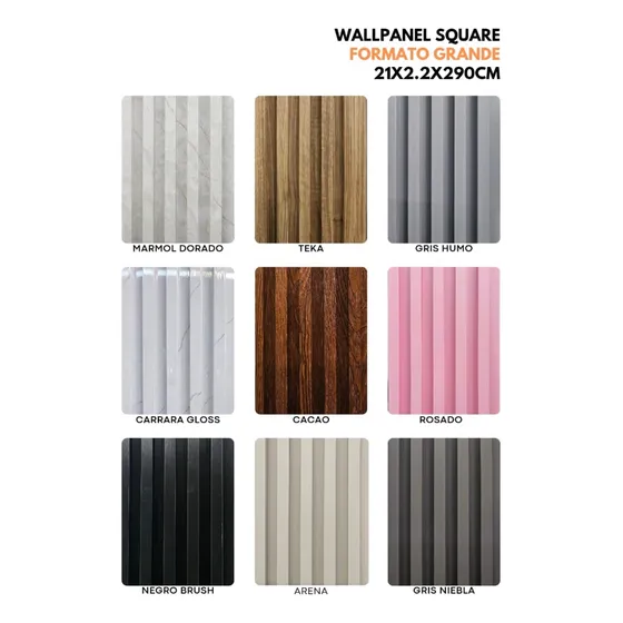 Wall Panel Pvc Interiores 21 X 2 X 290 Cm Decorativos 