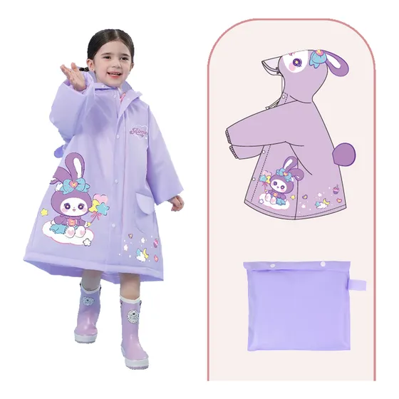 Chubasquero Transpirable Impermeable Con Dibujos Para Niños