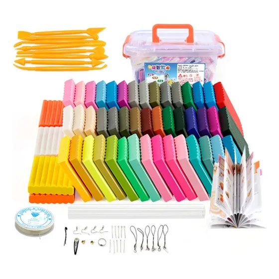 Kit Polymer Clay Art 50 Colores Soft Oven Bake Modelling