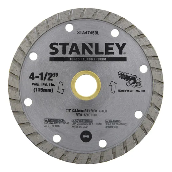 Disco Diamantado 4,5 Stanley Sta47450l Color Plateado