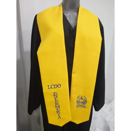 Toga,birretes Y Estolas Con Dos Bordos.de Graduacion