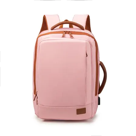 Mochila para Notebook Impermeável e Reforçada com Entrada USB 15.6" Rosa
