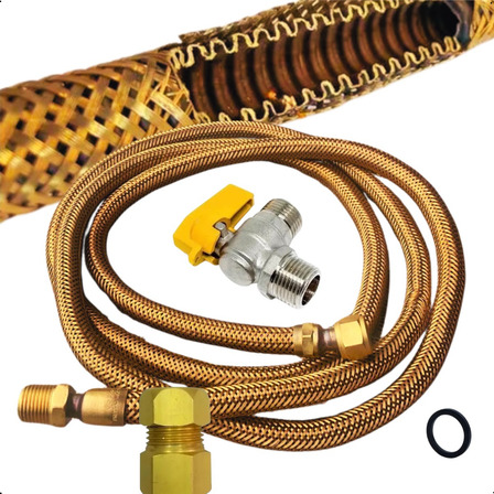 Kit Instalacao Fogao Cooktop Gas Encanado Rua 2,5m Kit Instalacao Fogao Cooktop Gas Encanado Rua 2,5m
