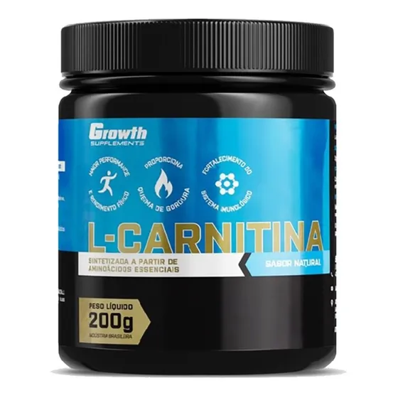 L-carnitina 200g Em Pó Original Growth Supplements
