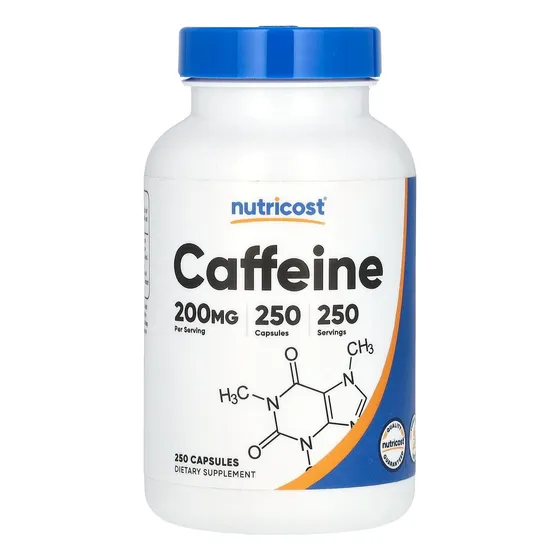 Nutricost Cafeína Cápsulas 100 Unidades
