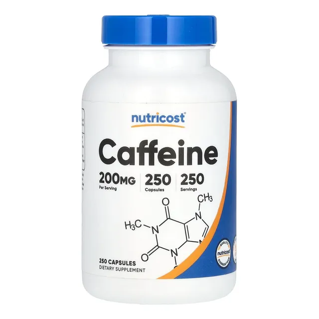 Nutricost Cafeína Cápsulas 100 Unidades