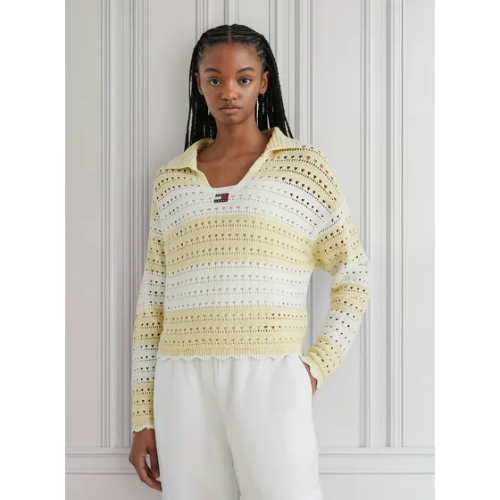 Saco De Croché Rayas Mujer Tommy Jeans