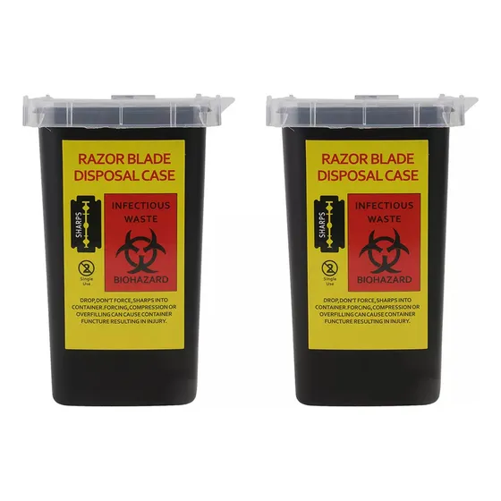 Caja De Almacenamiento Razor Disposal Case Blade, 2 Unidades