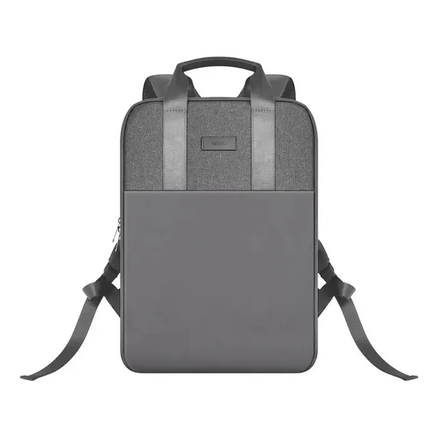 Wiwu Minimalist Backpack Mochila Para Notebook 15,6 PuLG Color Gris Diseño De La Tela Liso