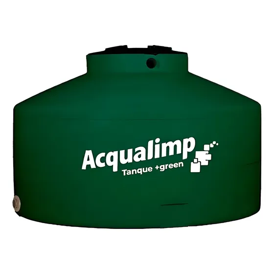 Caixa Dagua 1000 Litros Tanque Tampa Click Acqualimp Verde