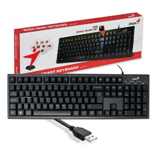 Teclado Inteligente Genius Alambrico Usb Español Letra Ñ Sma