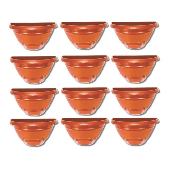 Horta Vertical Vaso De Parede Plastico 1 L Kit Com 12 Peças