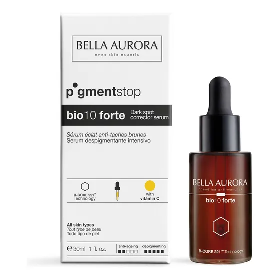 Sérum despigmentante intensivo Bella Aurora Bio 10 Forte, tipo de piel, manchas oscuras