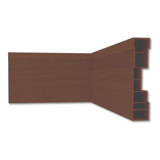 Zocalo De Pvc Plasbil 15mm X 70mm X 2,40 Mts Marron
