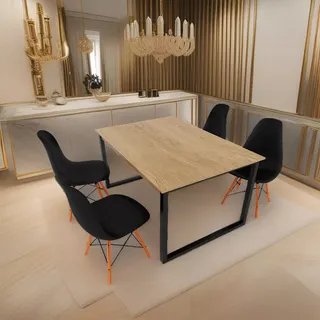 Kit Mesa E 4 Cadeiras Eames BalcĂŁo Cozinha Sala Jantar Kit Mesa E 4 Cadeiras Eames BalcĂŁo Cozinha Sala Jantar