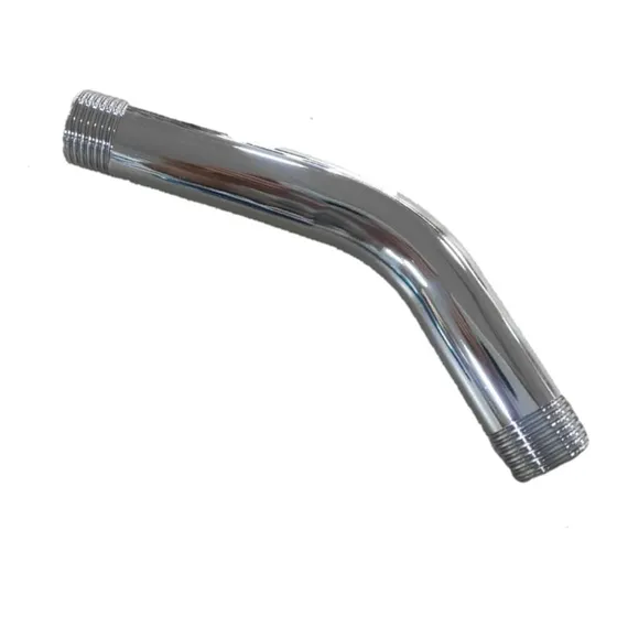 Tubo Para Regadera 45 Grados Acero Inox Cromado Con Roseta
