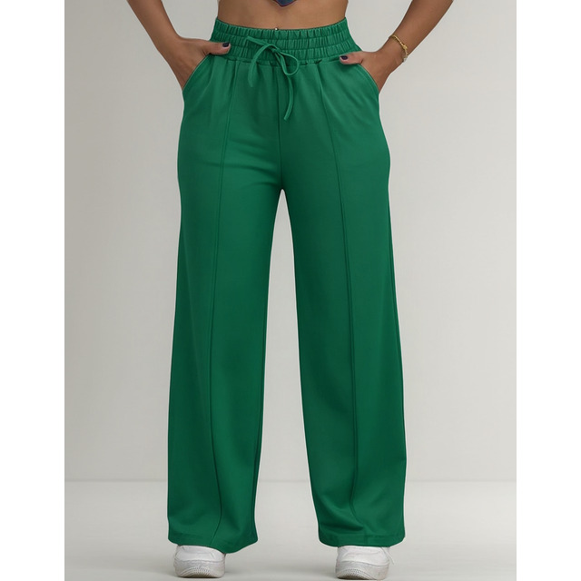 Calça Feminina Pantalona Moletom Soltinho Caimento Reto Calça Feminina Pantalona Moletom Soltinho Caimento Reto