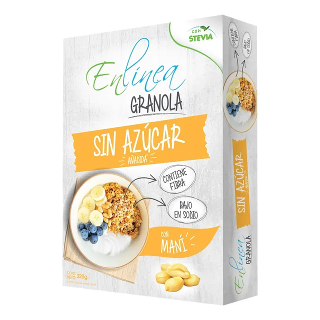 Cereal Granola Con Maní En Línea, Sin Azúcar 320g