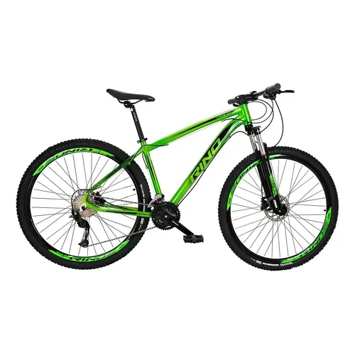 Bicicleta Rino Everest 29 Disco 21v Cambios Index Cor Verde-limão