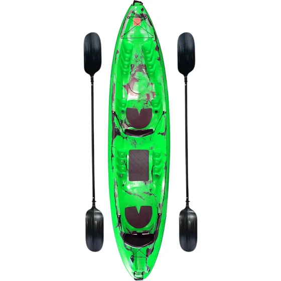 Caiaque raia duplo de recreação Caiaker cor verde camuflado 3.80 m
